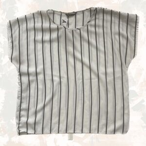 SHEIN -black and white striped top women’s blouse ( XL )EU 44 US 12